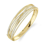 1.64CT 14K Y/G DIAMOND BRIDGE BANGLE