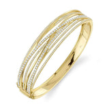 1.64CT 14K Y/G DIAMOND BRIDGE BANGLE