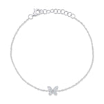 0.08CT 14K W/G DIAMOND BUTTERFLY BRACELET
