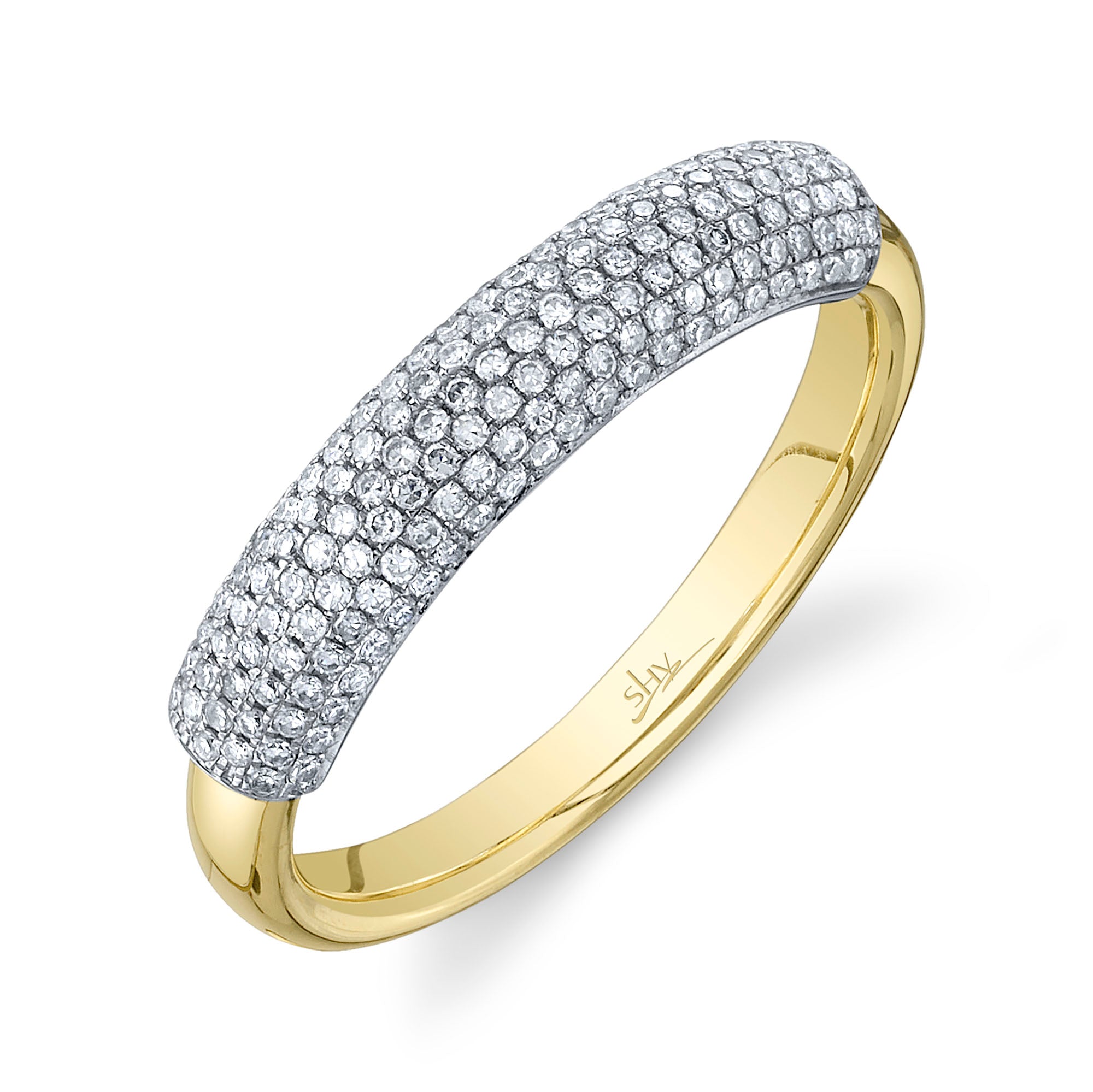 0.37CT 14K2T Y/W DIAMOND PAVE BAND