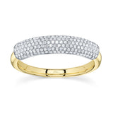 0.37CT 14K2T Y/W DIAMOND PAVE BAND