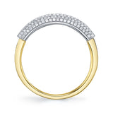 0.37CT 14K2T Y/W DIAMOND PAVE BAND
