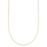 14K Y/G CULTURED PEARL TENNIS NECKLACE