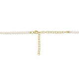 14K Y/G CULTURED PEARL TENNIS NECKLACE