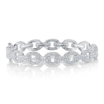 1.95CT 14K W/G DIAMOND LINK BANGLE