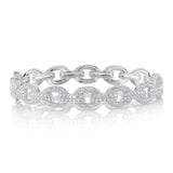 1.95CT 14K W/G DIAMOND LINK BANGLE