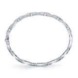 1.95CT 14K W/G DIAMOND LINK BANGLE