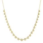 0.60CT 14K Y/G DIAMOND BEZEL NECKLACE