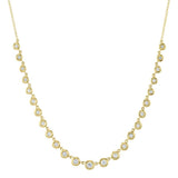0.60CT 14K Y/G DIAMOND BEZEL NECKLACE