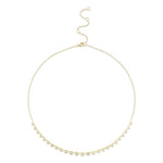 0.60CT 14K Y/G DIAMOND BEZEL NECKLACE