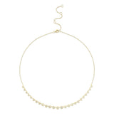 0.60CT 14K Y/G DIAMOND BEZEL NECKLACE