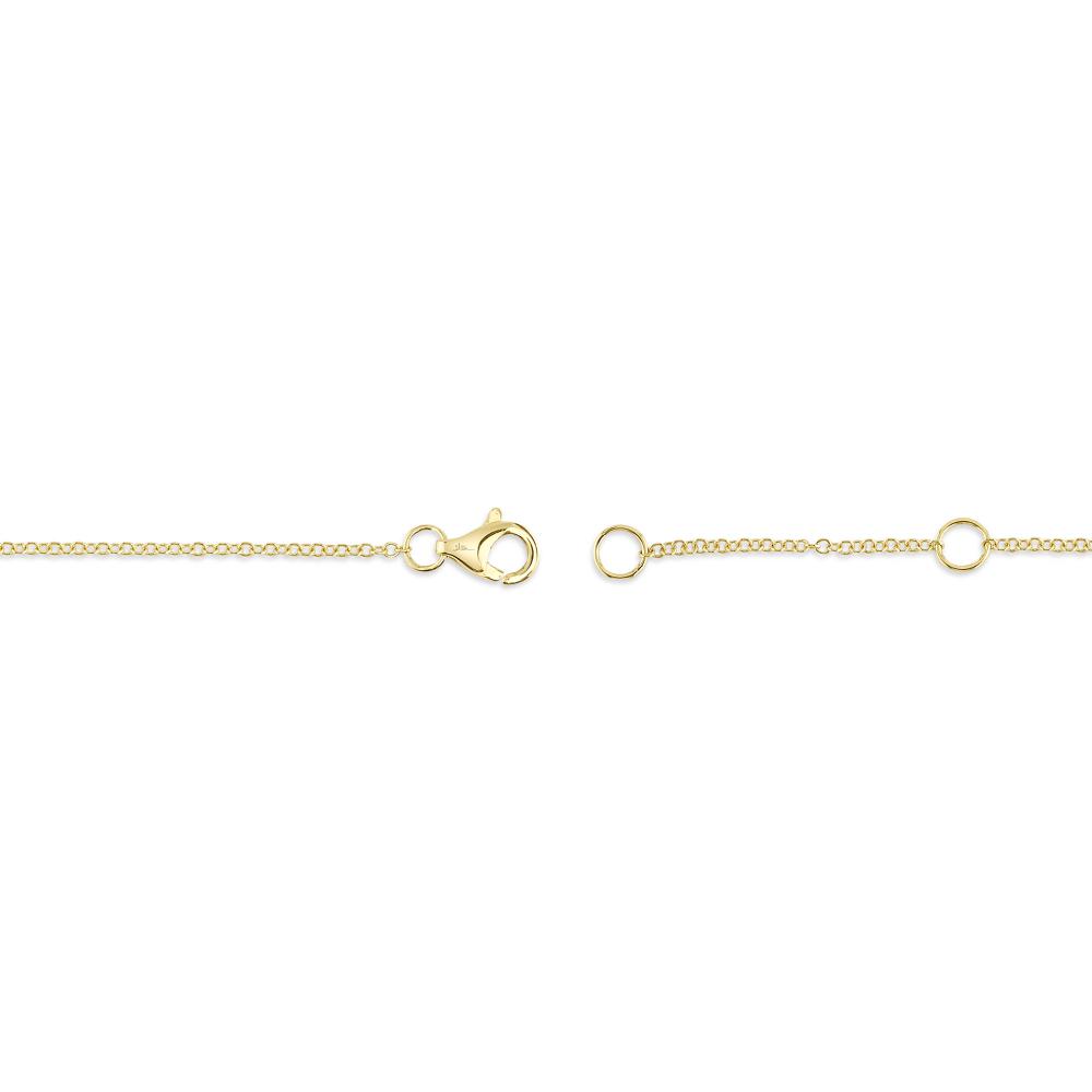 0.60CT 14K Y/G DIAMOND BEZEL NECKLACE