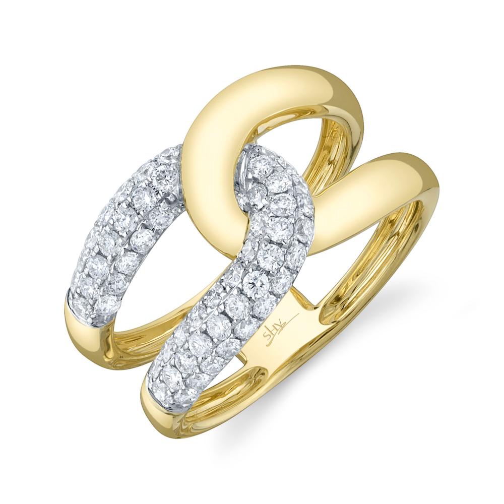 0.71CT 14K2T Y/W DIAMOND LADYS RING