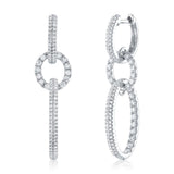 1.00CT 14K W/G DIAMOND OVAL EARRING