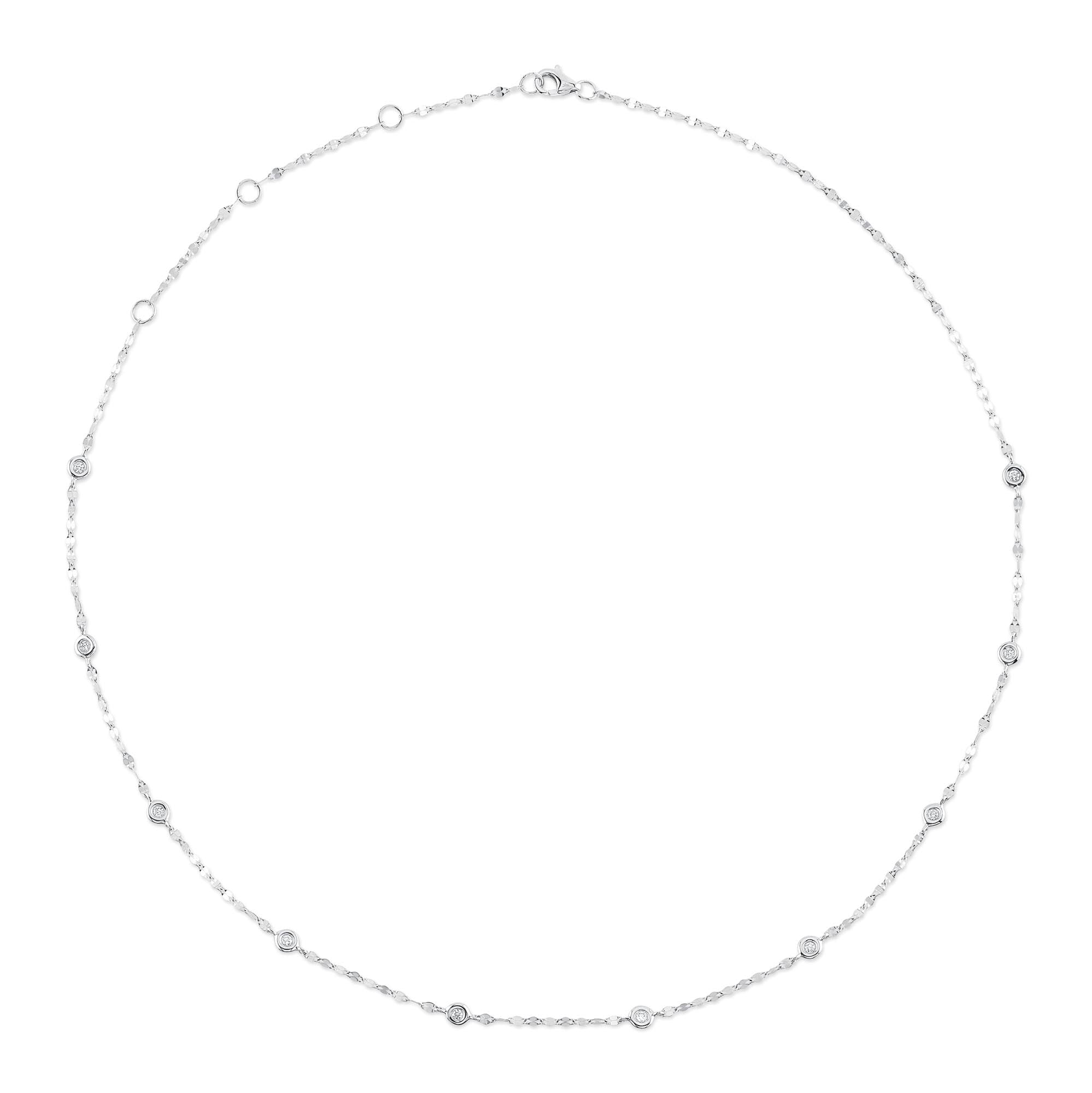 0.20CT 14K W/G 18"" DIAMONDS BY THE YARD SPARKLE CHAIN NECKLACE