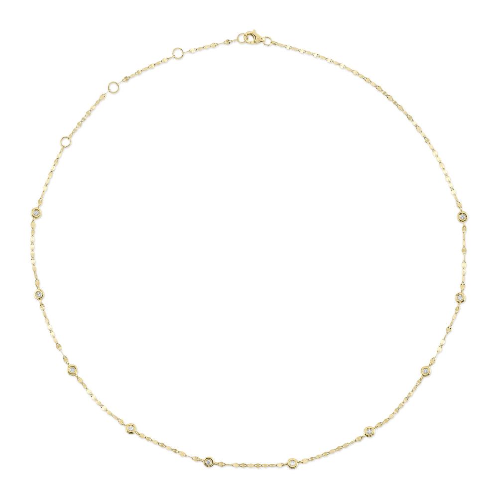 0.20CT 14K Y/G 18"" DIAMONDS BY THE YARD SPARKLE CHAIN NECKLACE
