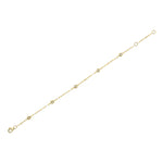 0.10CT 14K Y/G 7"" DIAMONDS BY THE YARD SPARKLE CHAIN BRACELET