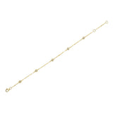0.10CT 14K Y/G 7"" DIAMONDS BY THE YARD SPARKLE CHAIN BRACELET