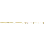 0.10CT 14K Y/G 7"" DIAMONDS BY THE YARD SPARKLE CHAIN BRACELET