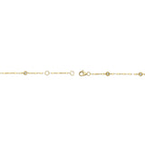 0.10CT 14K Y/G 7"" DIAMONDS BY THE YARD SPARKLE CHAIN BRACELET