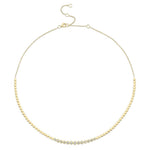 0.46CT 14K Y/G DIAMOND BEZEL NECKLACE