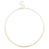 0.46CT 14K Y/G DIAMOND BEZEL NECKLACE