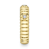 0.08CT 14K Y/G DIAMOND BEZEL RIBBED BAND