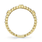 0.08CT 14K Y/G DIAMOND BEZEL RIBBED BAND