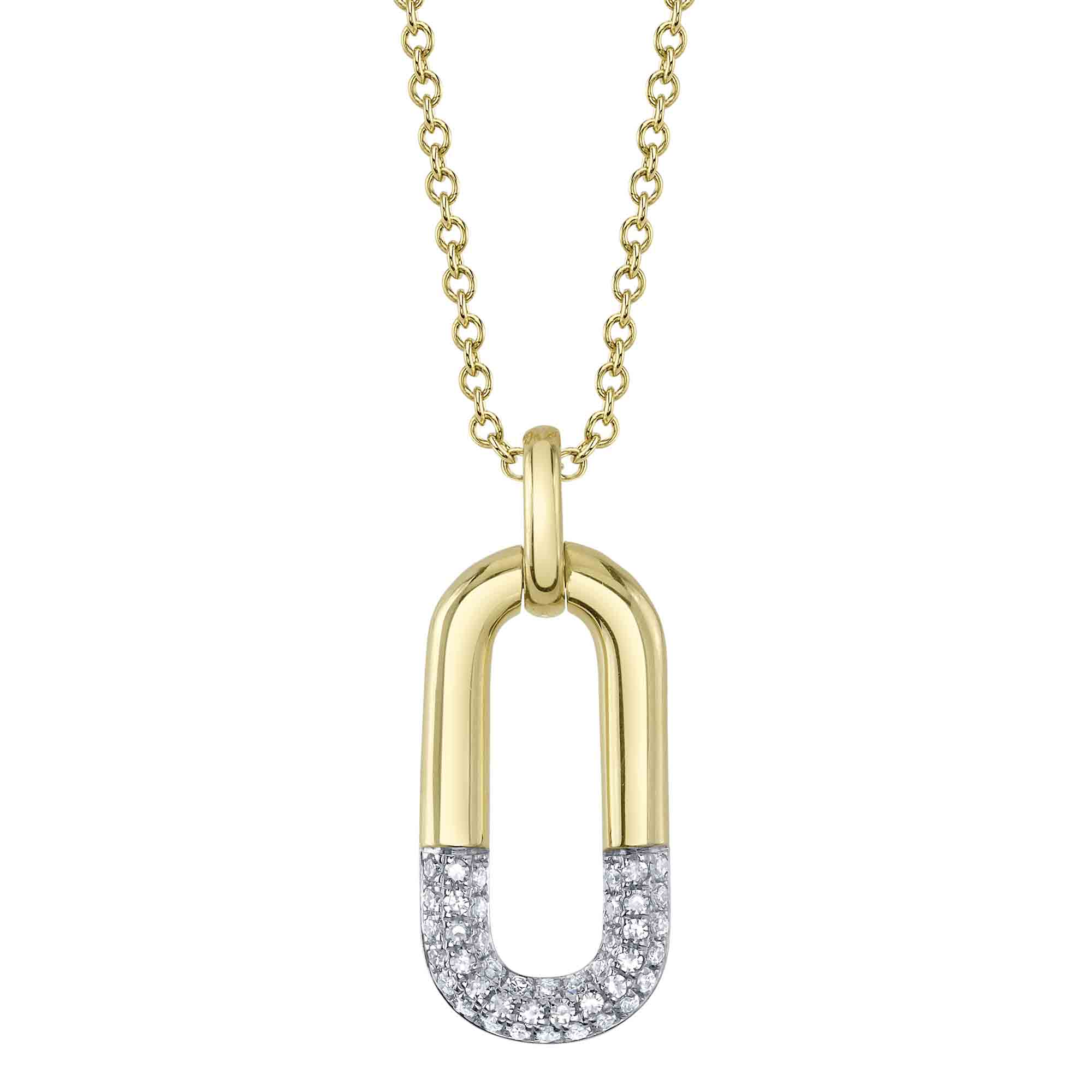 0.10CT 14K Y/G DIAMOND NECKLACE