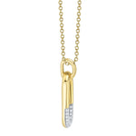 0.10CT 14K Y/G DIAMOND NECKLACE