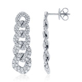 1.62CT 14K W/G DIAMOND LINK EARRING