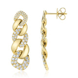 1.03CT 14K Y/G DIAMOND LINK EARRING