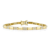 0.90CT 14K Y/G DIAMOND GEO CUT BRACELET