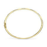 0.56CT 14K Y/G DIAMOND GEO CUT BANGLE