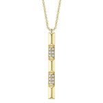 0.17CT 14K Y/G DIAMOND GEO CUT NECKLACE
