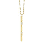 0.17CT 14K Y/G DIAMOND GEO CUT NECKLACE
