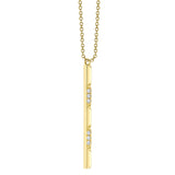 0.17CT 14K Y/G DIAMOND GEO CUT NECKLACE