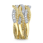 0.62CT 14K Y/G DIAMOND TWISTED RING