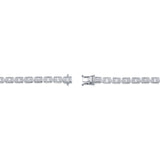 1.53CT 14K W/G DIAMOND BAGUETTE TENNIS BRACELET