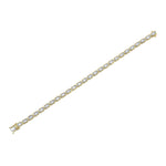1.53CT 14K Y/G DIAMOND BAGUETTE TENNIS BRACELET