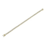 1.53CT 14K Y/G DIAMOND BAGUETTE TENNIS BRACELET