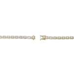 1.53CT 14K Y/G DIAMOND BAGUETTE TENNIS BRACELET
