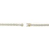 1.53CT 14K Y/G DIAMOND BAGUETTE TENNIS BRACELET