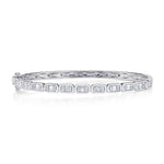 0.65CT 14K W/G DIAMOND BAGUETTE BANGLE