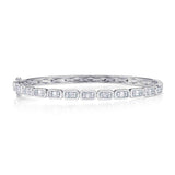 0.65CT 14K W/G DIAMOND BAGUETTE BANGLE