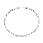 0.65CT 14K W/G DIAMOND BAGUETTE BANGLE