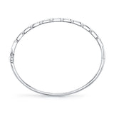 0.65CT 14K W/G DIAMOND BAGUETTE BANGLE