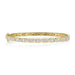 0.65CT 14K Y/G DIAMOND BAGUETTE BANGLE