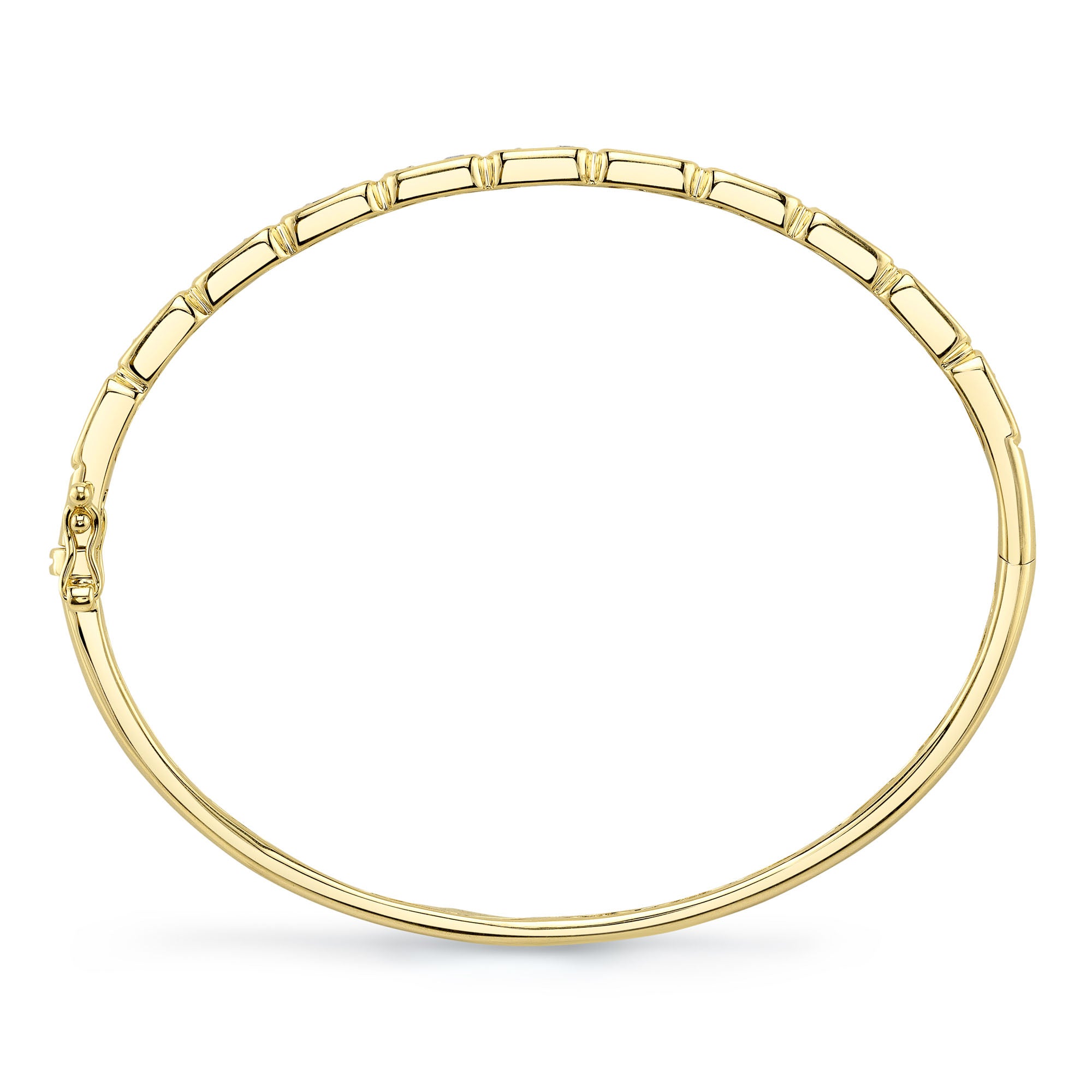 0.65CT 14K Y/G DIAMOND BAGUETTE BANGLE