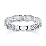 0.29CT 14K W/G DIAMOND BAGUETTE BAND
